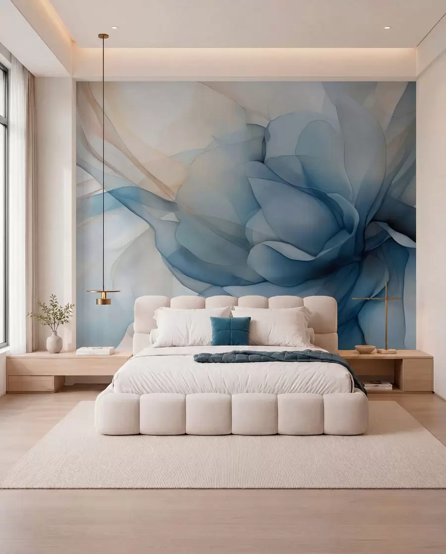 Fotobehang Delicate bloemen sluier w04944