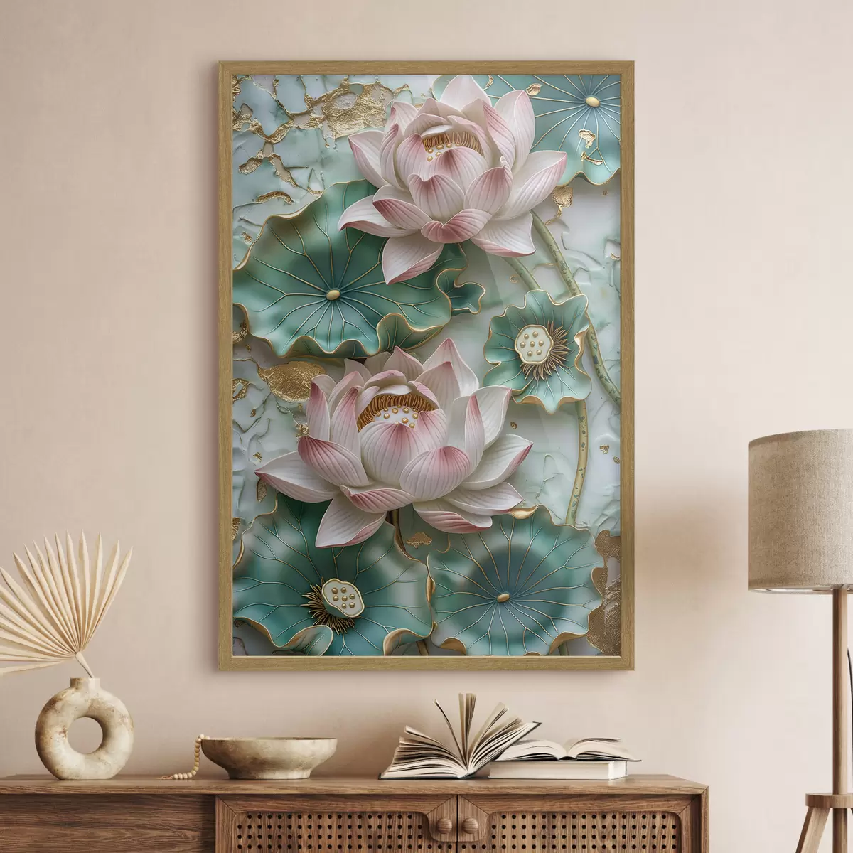 Poster Lotusbloemen f46798