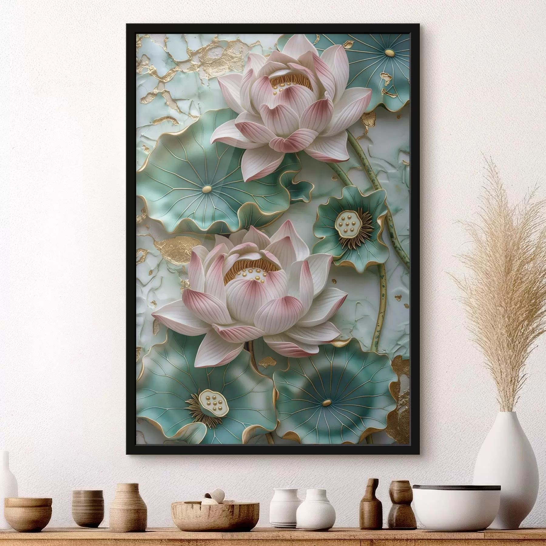 Fotobehang Lotusbloemen f46798