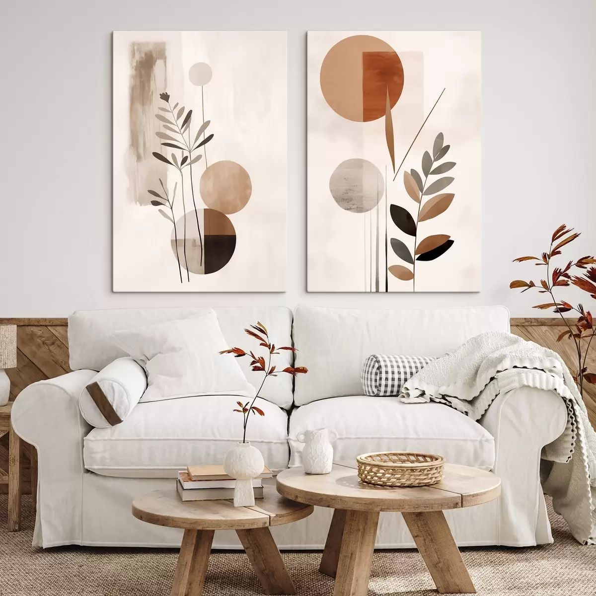  Schilderijen Abstracties met planten m01036