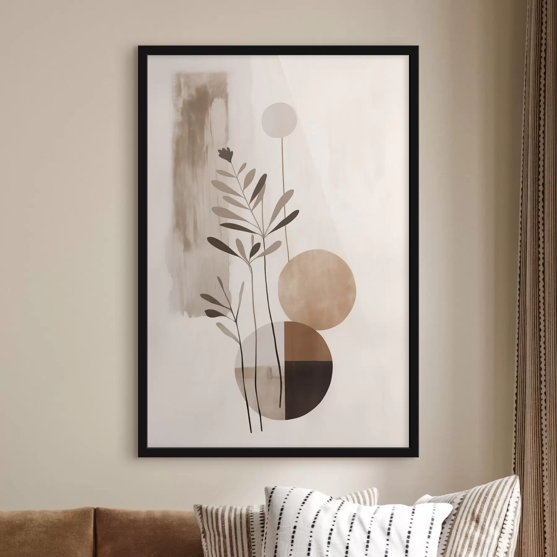 Fotobehang Abstractie met een plant f46782