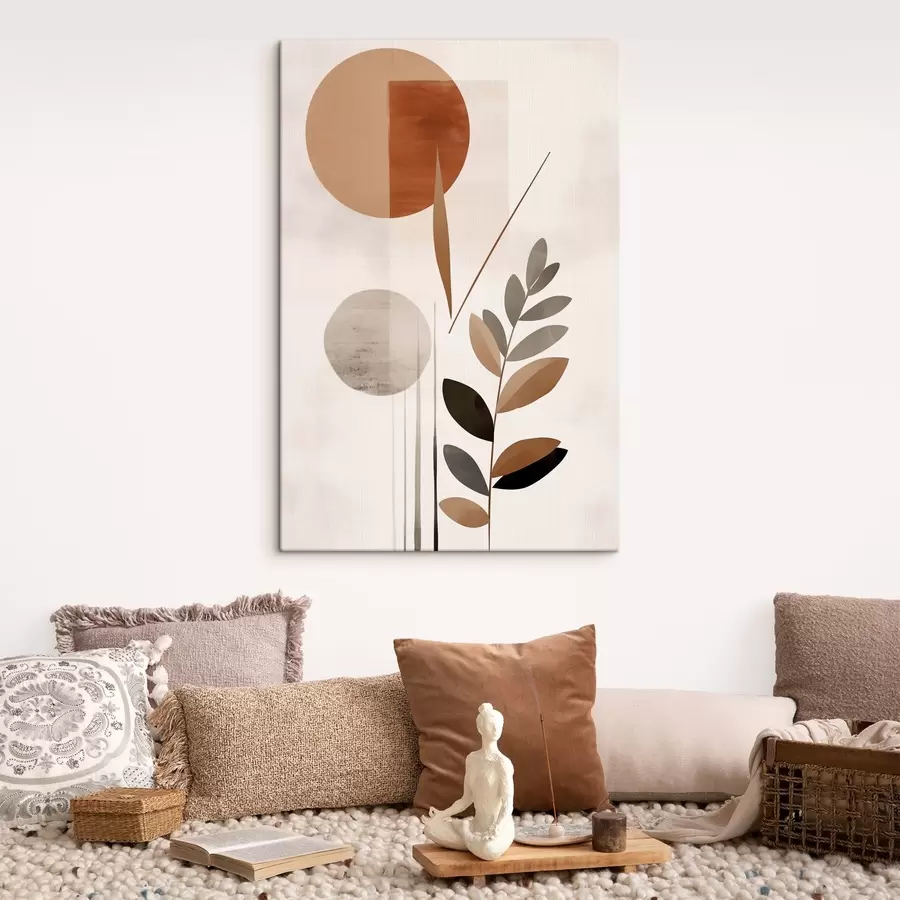  Schilderijen Abstractie met een plant s46781