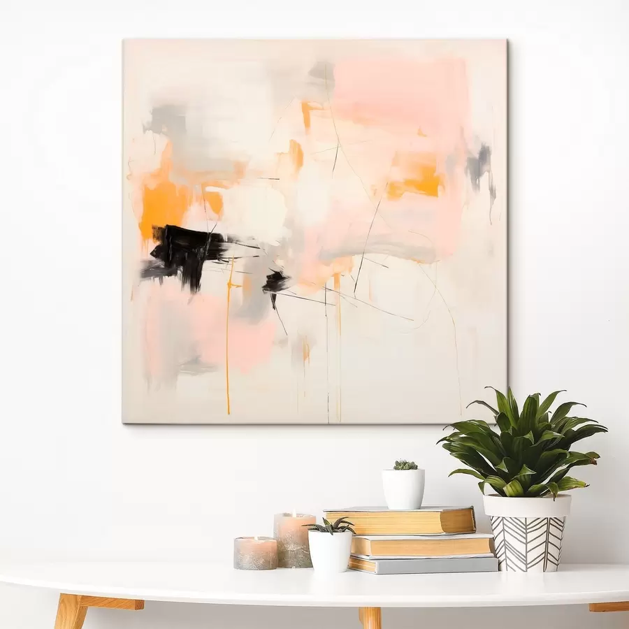 Schilderijen Vage vormen en dynamische streken in een gesticulerende stijl s46639