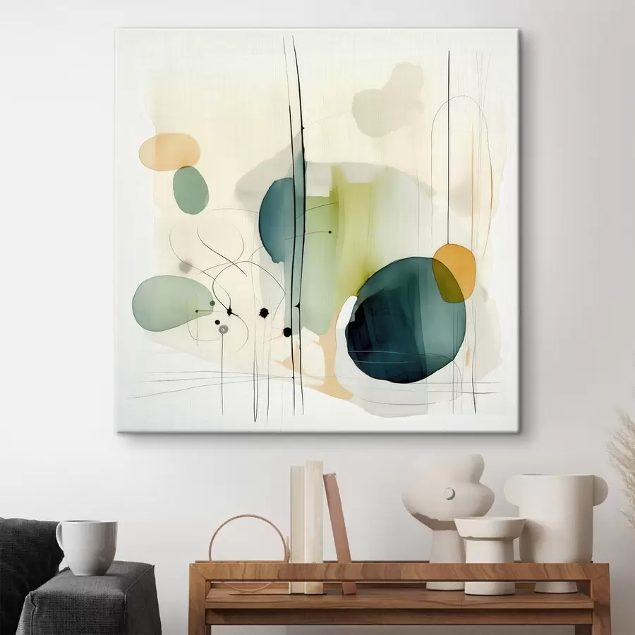  Schilderijen Artistieke geometrie in zachte tinten s46649