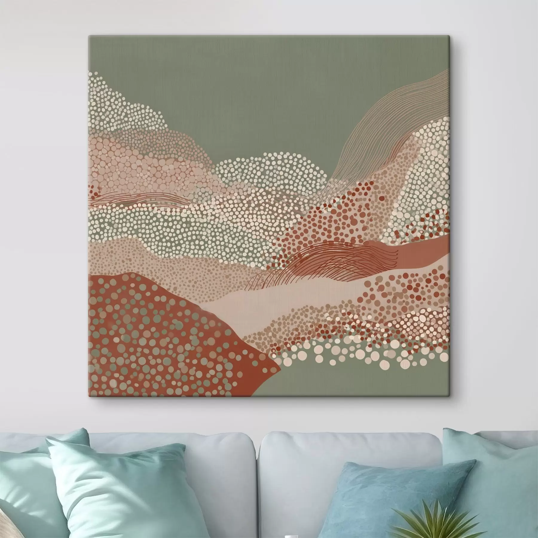  Schilderijen Landschap in een gestileerde interpretatie s46652