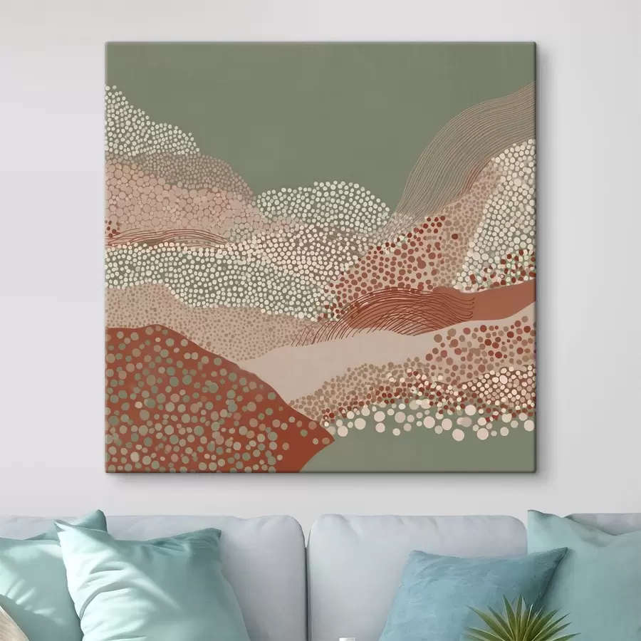  Schilderijen Landschap in een gestileerde interpretatie s46652