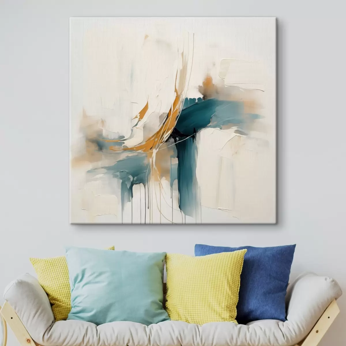  Schilderijen Dynamische abstractie met gestructureerde elementen s46657