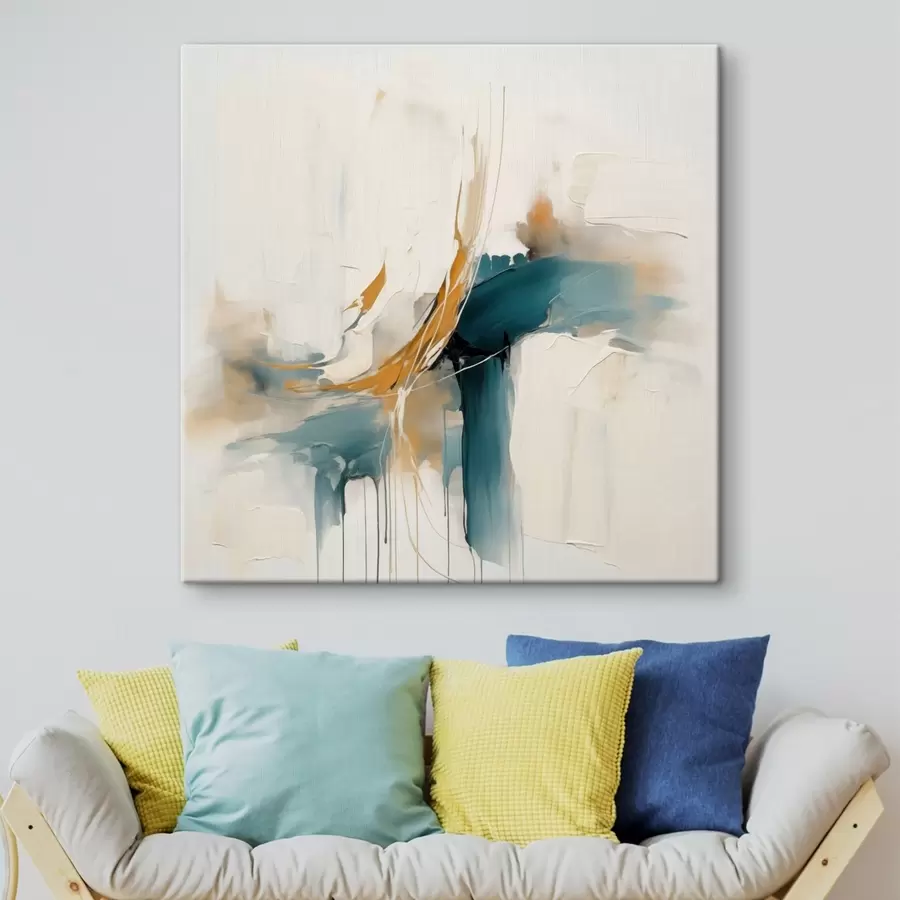  Schilderijen Dynamische abstractie met gestructureerde elementen s46657