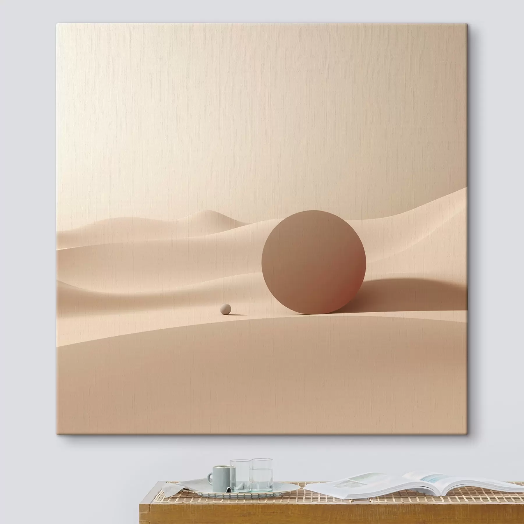  Schilderijen Abstract landschap met minimalistische vormen s46658