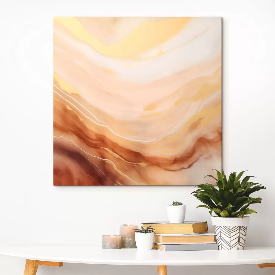  Schilderijen Abstractie in een pastelkleurenpalet met natuurlijke vormen s46660