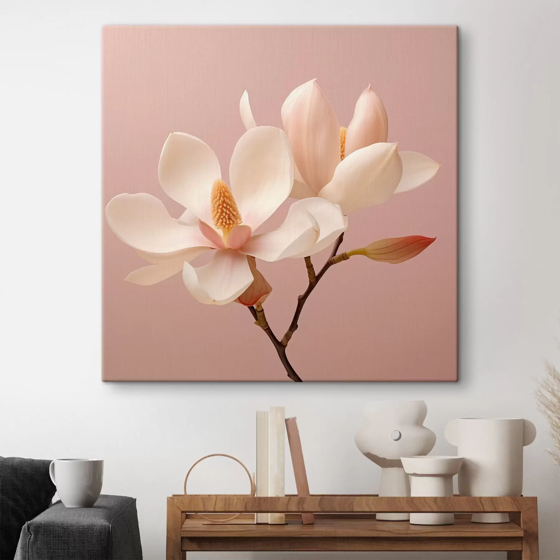  Schilderijen Delicate bloemblaadjes in een pastelkleurig palet s46666