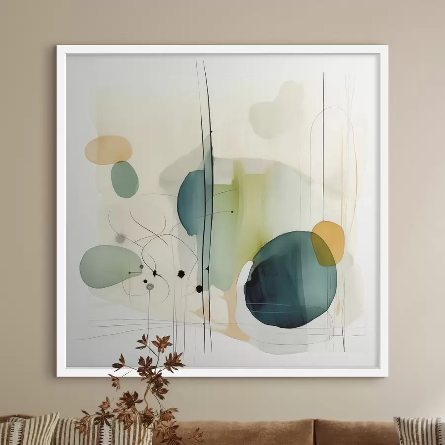 Fotobehang Artistieke geometrie in zachte tinten f46649