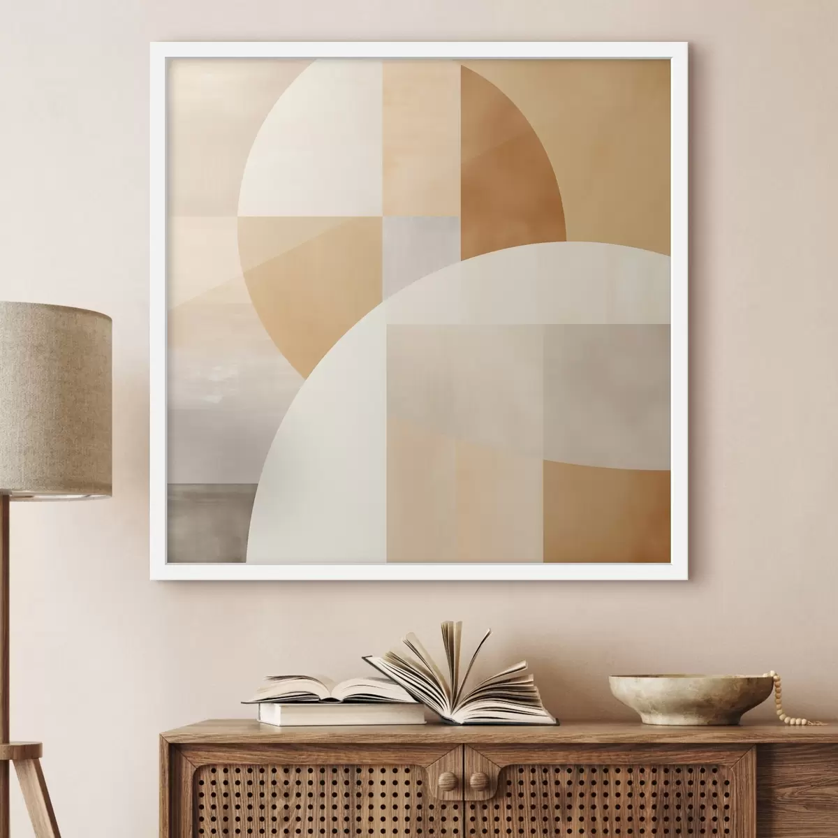 Poster Artistieke geometrie in pasteltinten f46650