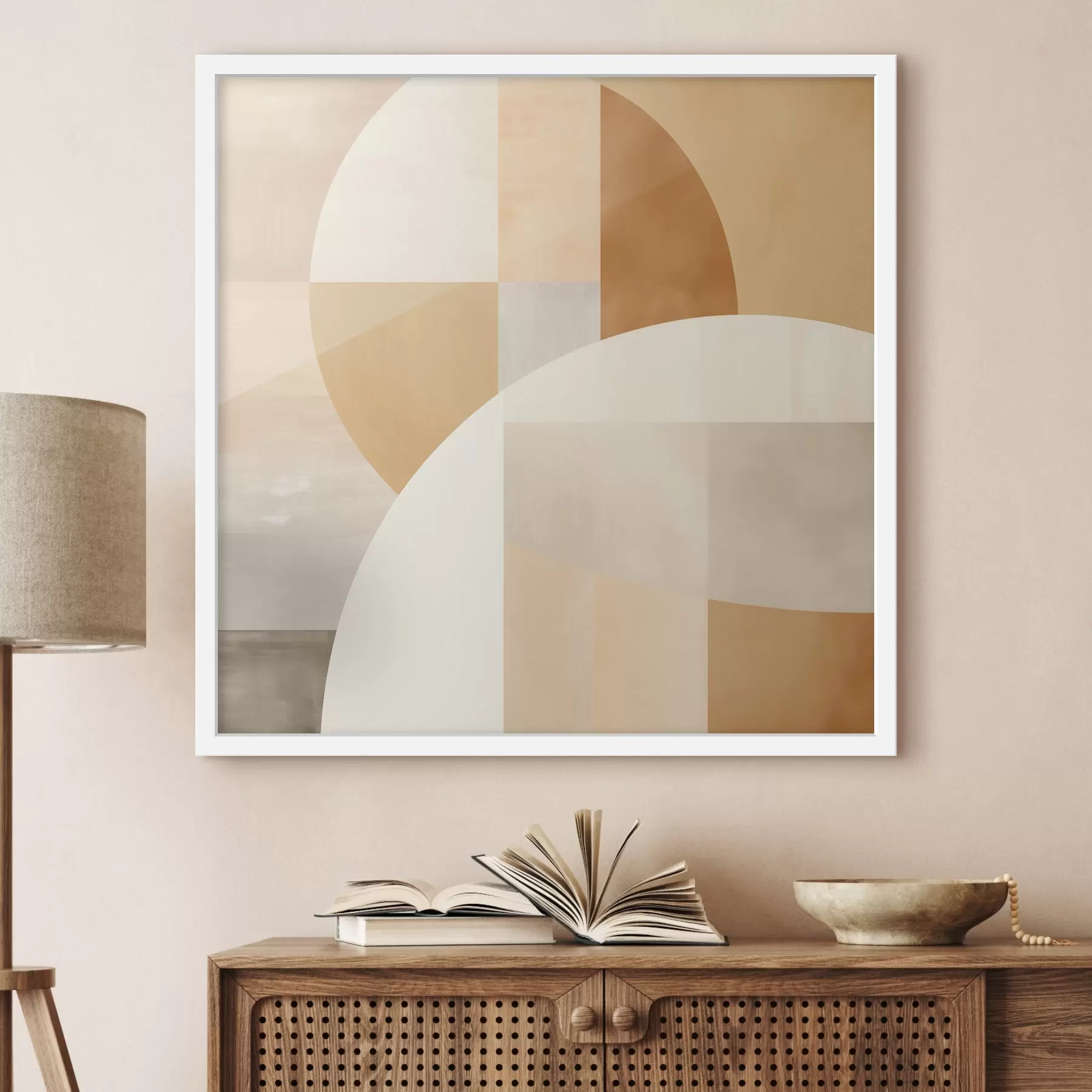 Fotobehang Artistieke geometrie in pasteltinten f46650