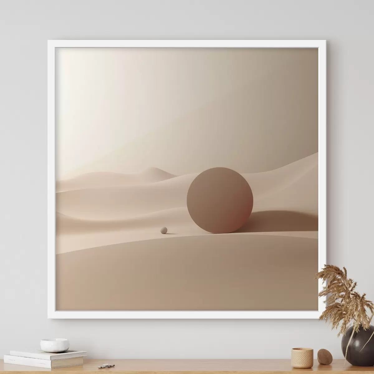 Poster Abstract landschap met minimalistische vormen f46658