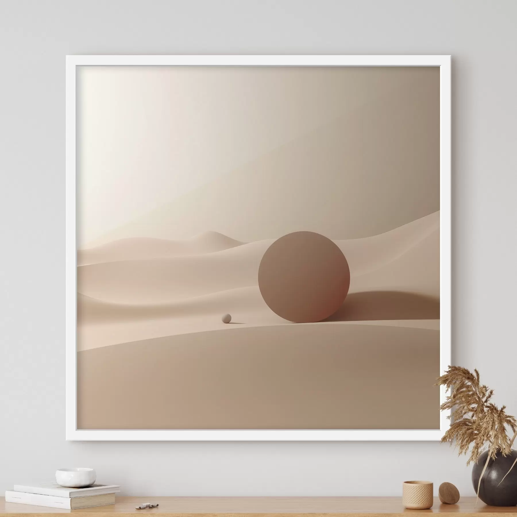 Fotobehang Abstract landschap met minimalistische vormen f46658