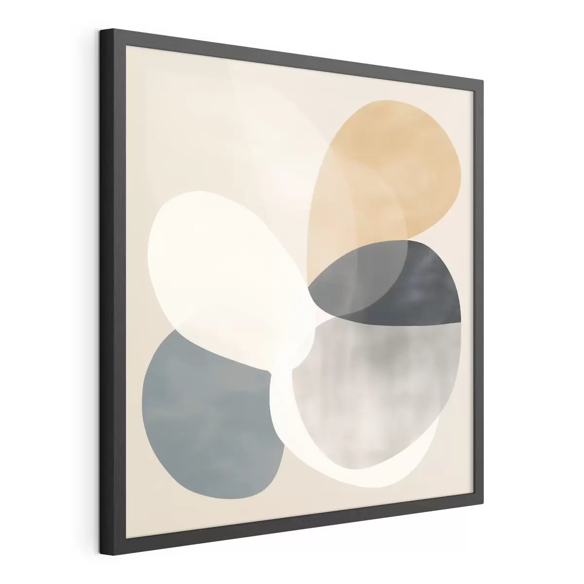 Poster Minimalistische abstractie met vloeiende geometrische vormen f46664