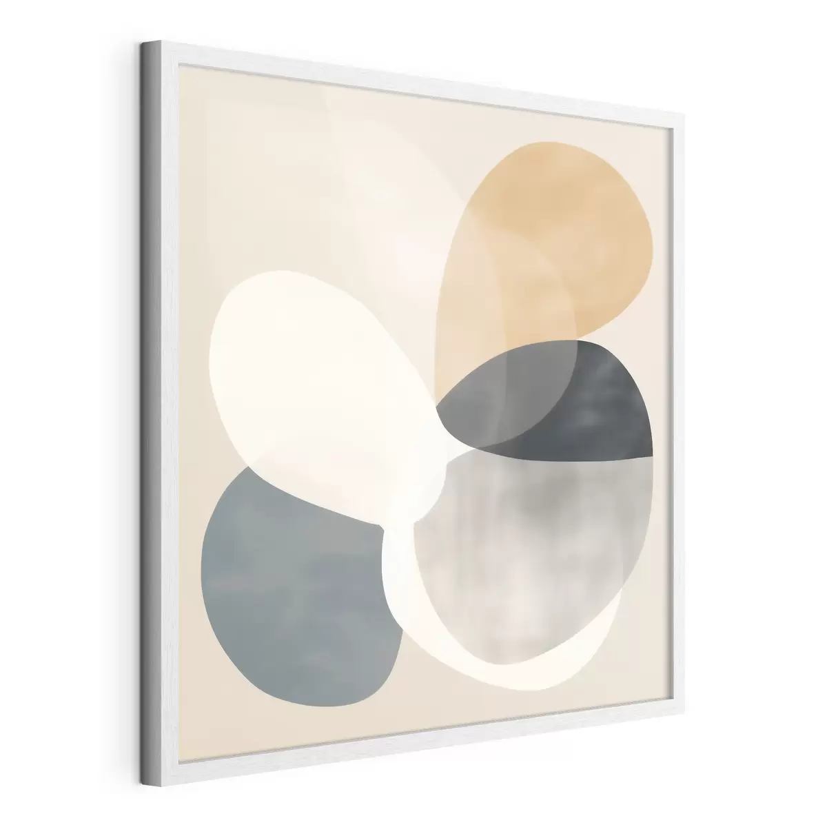 Poster Minimalistische abstractie met vloeiende geometrische vormen f46664