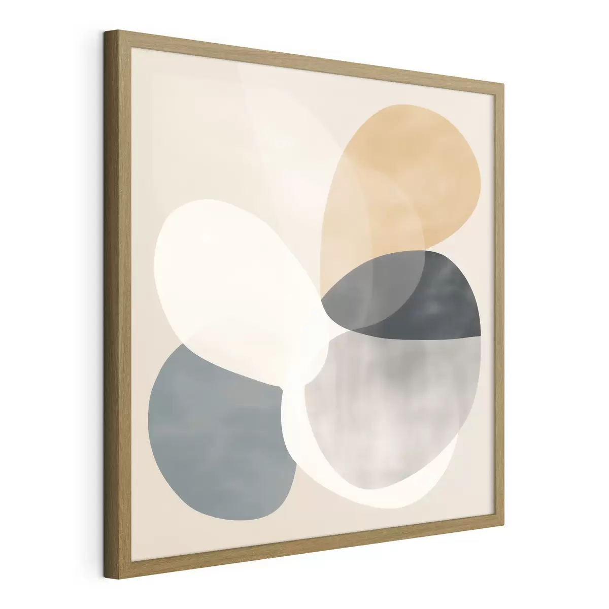 Poster Minimalistische abstractie met vloeiende geometrische vormen f46664