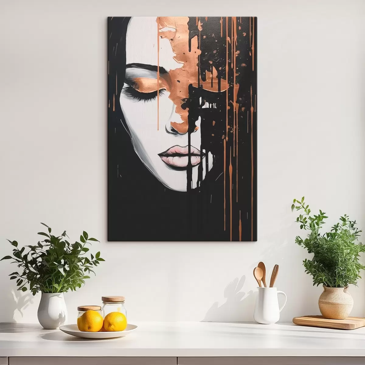  Schilderijen Abstract portret van een meisje s46803