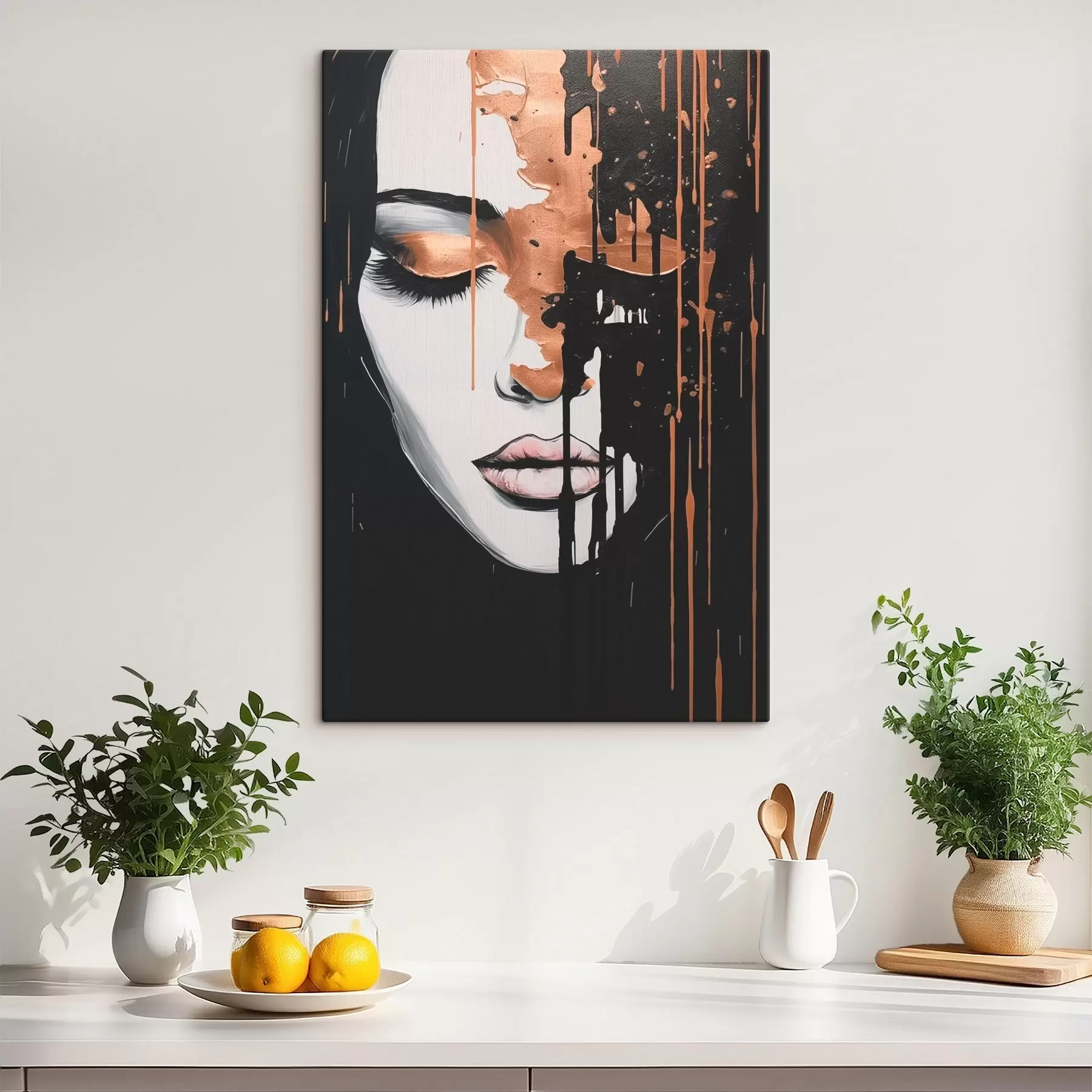  Schilderijen Abstract portret van een meisje s46803