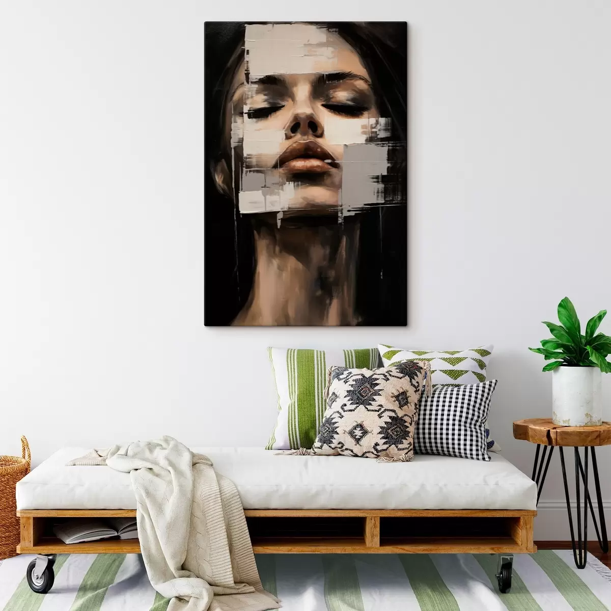  Schilderijen Abstract portret met vervagingseffect  s46811