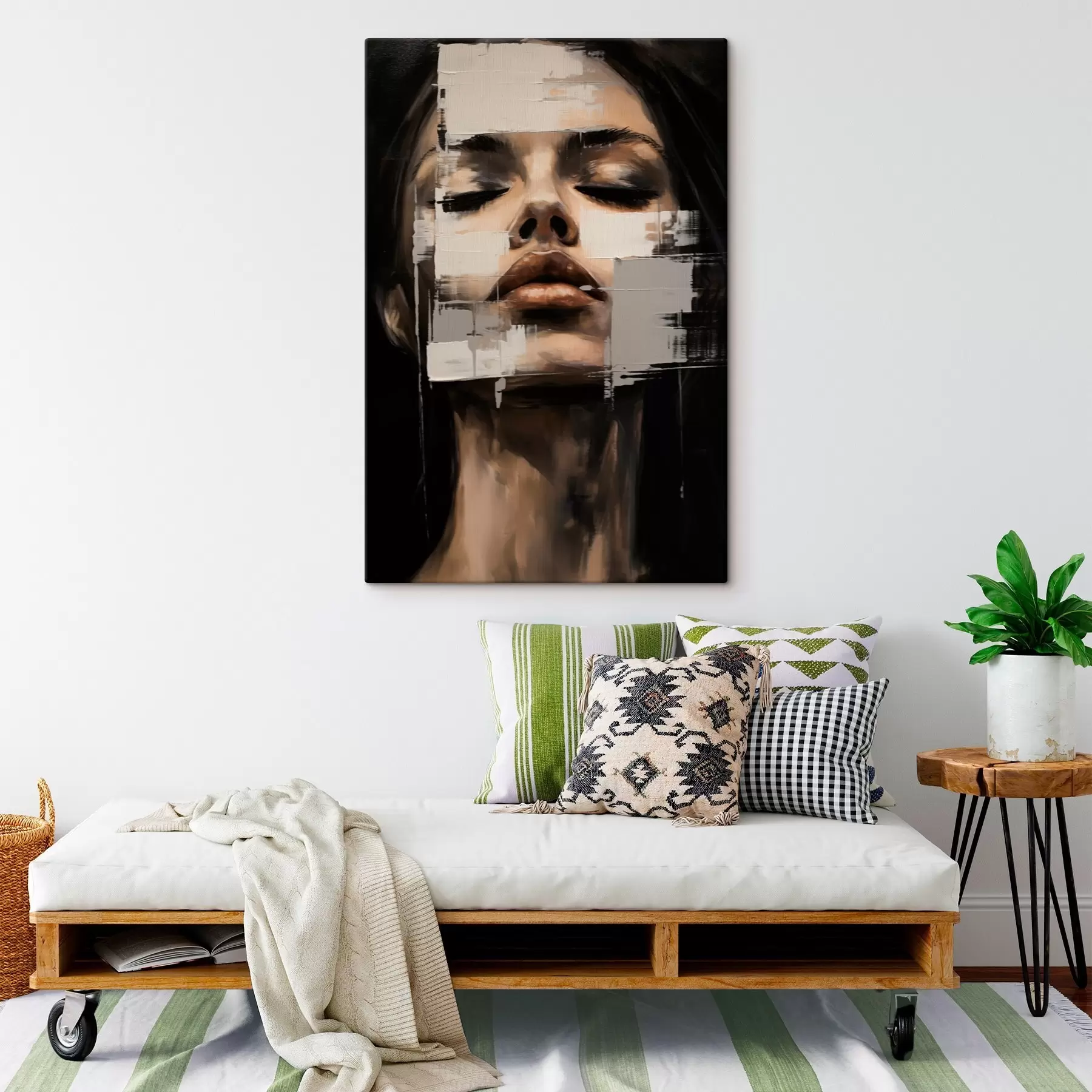  Schilderijen Abstract portret met vervagingseffect  s46811
