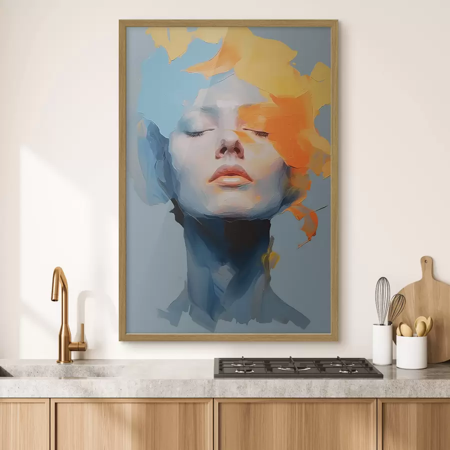 Fotobehang Meisje in verf f46810