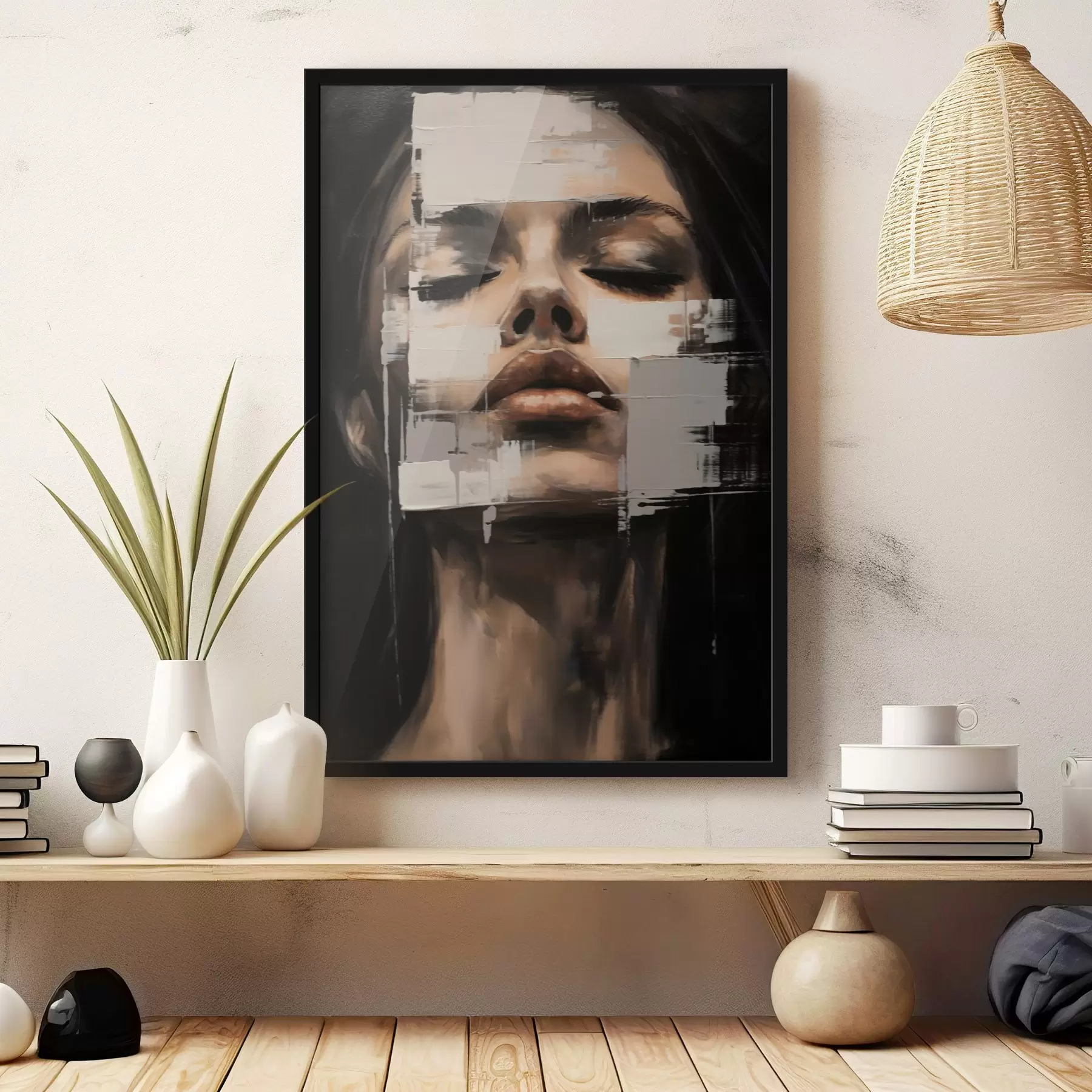 Fotobehang Abstract portret met vervagingseffect f46811