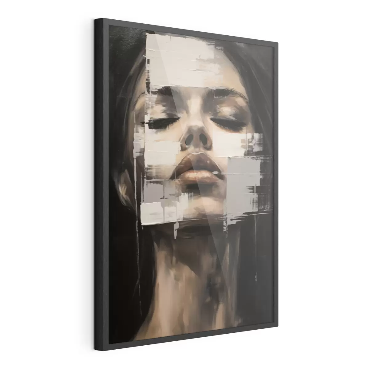 Poster Abstract portret met vervagingseffect f46811