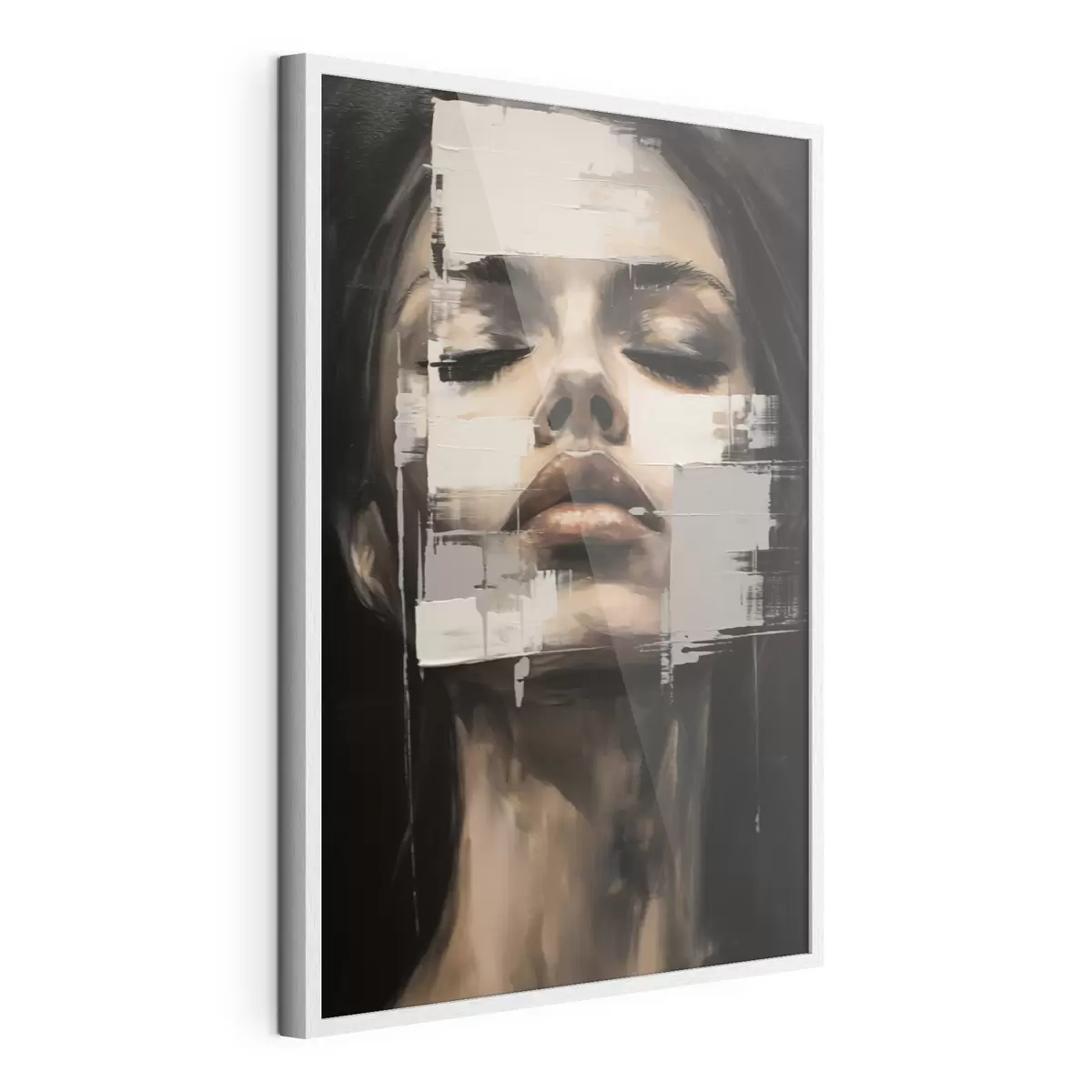 Poster Abstract portret met vervagingseffect f46811