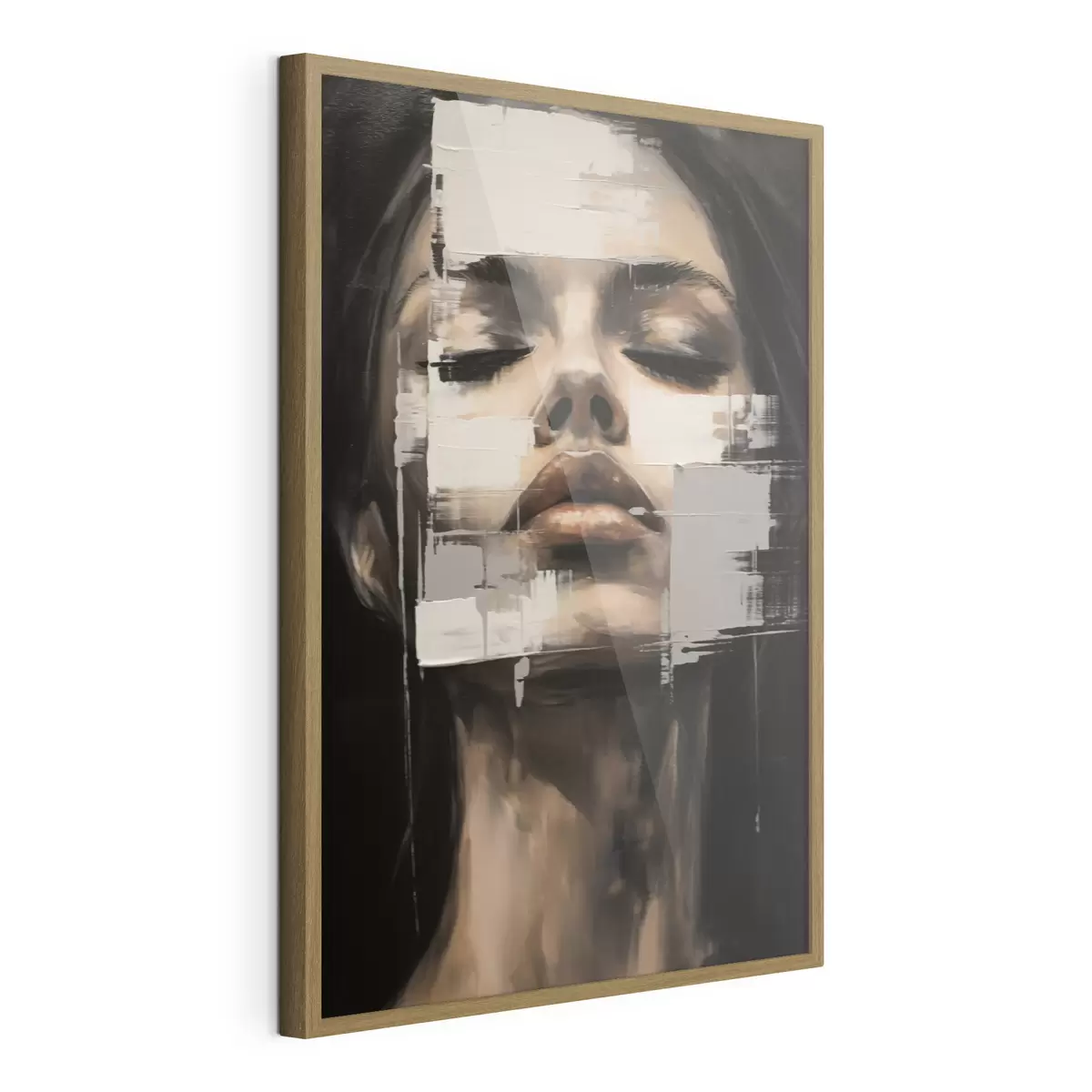 Poster Abstract portret met vervagingseffect f46811