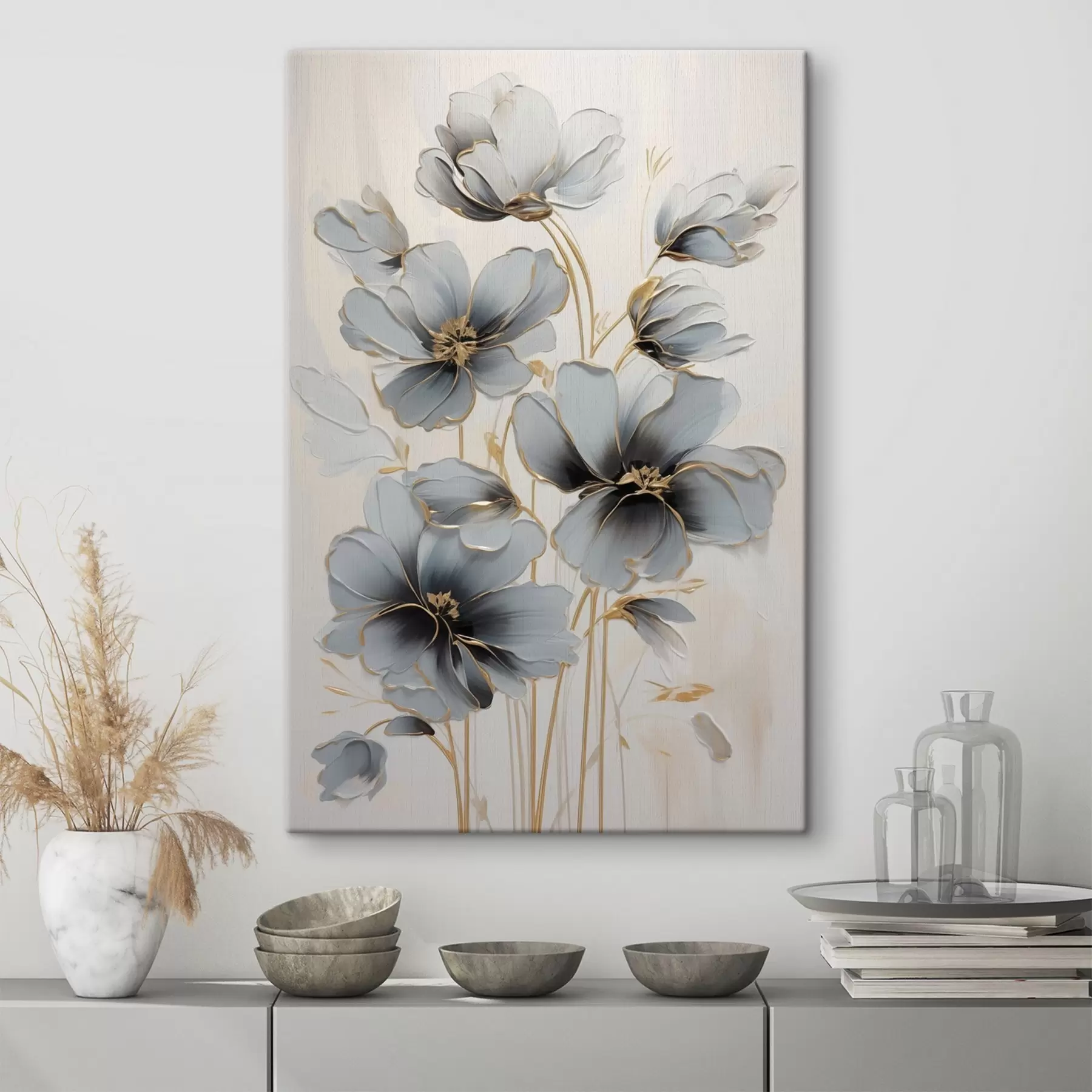  Schilderijen Abstracte bloemen s46822
