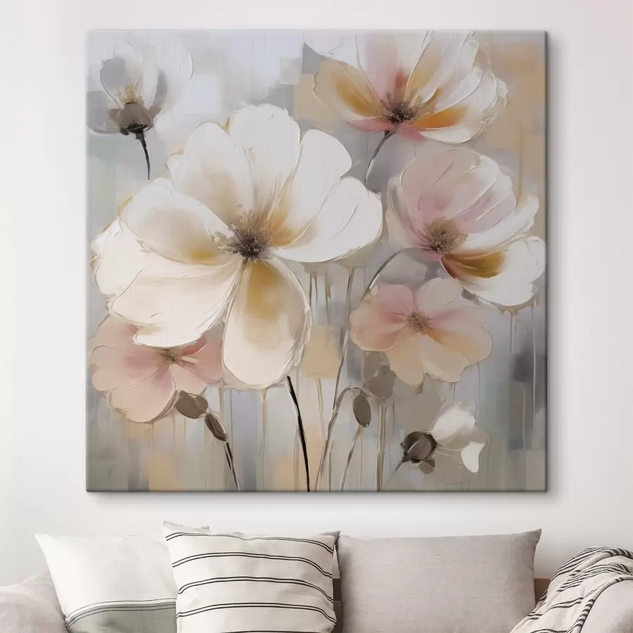  Schilderijen Primitieve bloemen s46831