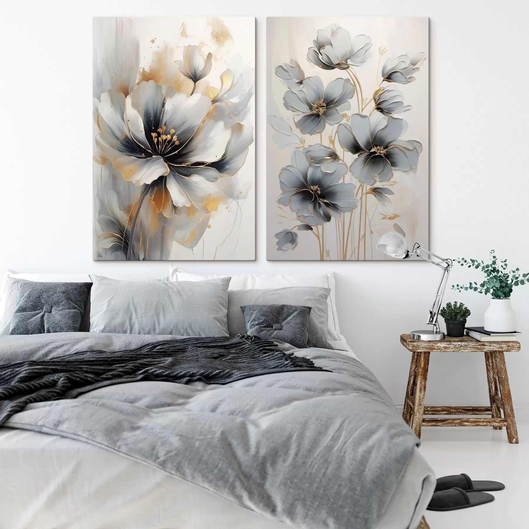  Schilderijen Abstracte bloemen m01043