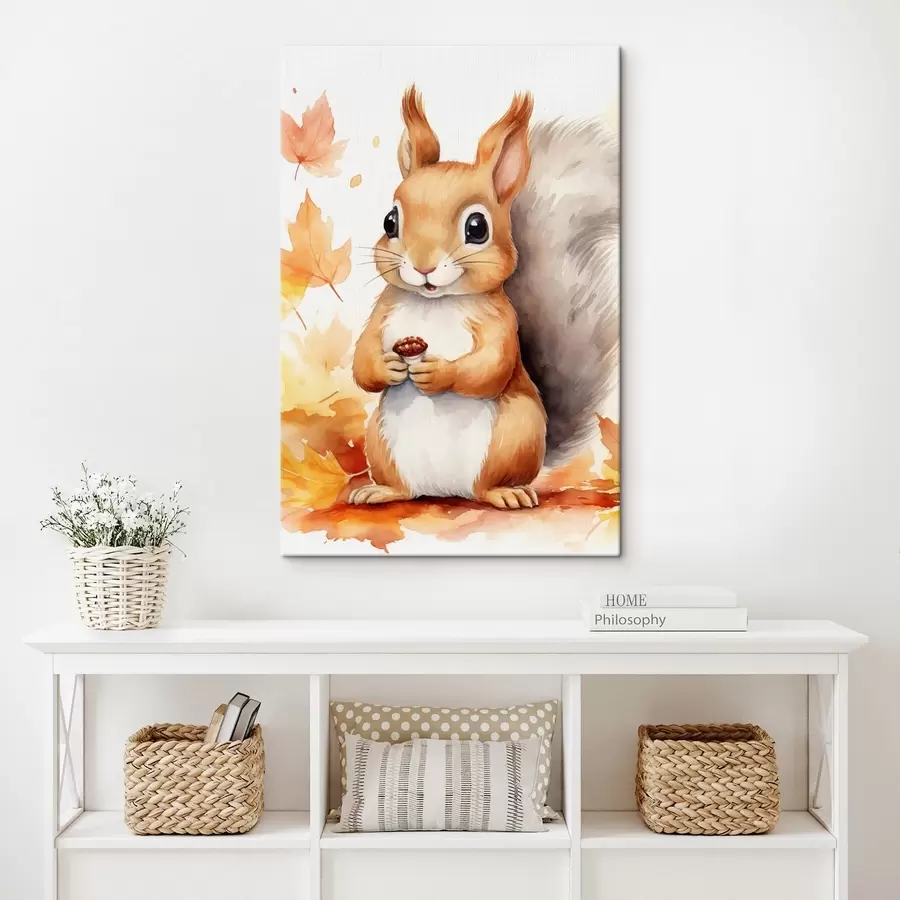  Schilderijen Schattige eekhoorn, imitatie aquarel s46766