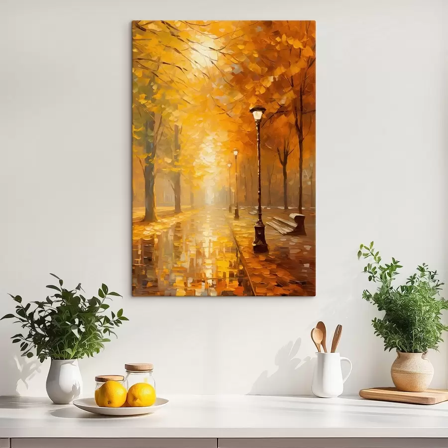  Schilderijen Steegje in een herfstpark s46778