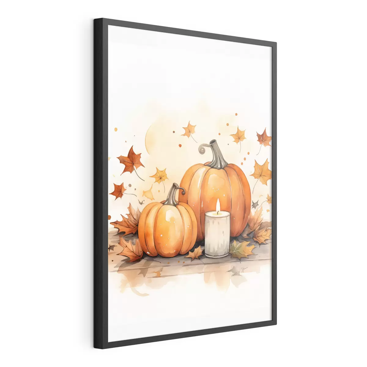 Poster Herfstcompositie, imitatie-aquarel f46770