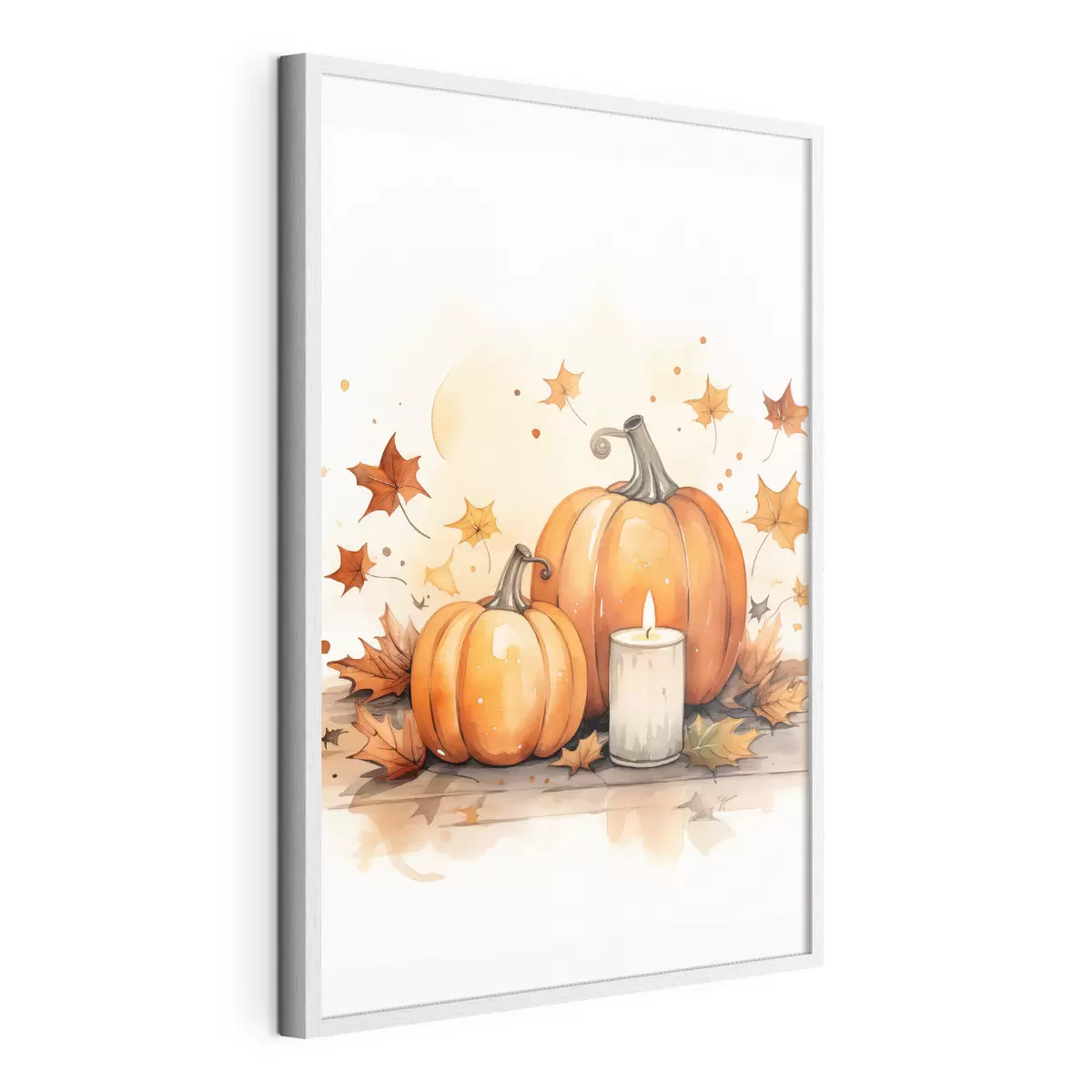 Poster Herfstcompositie, imitatie-aquarel f46770