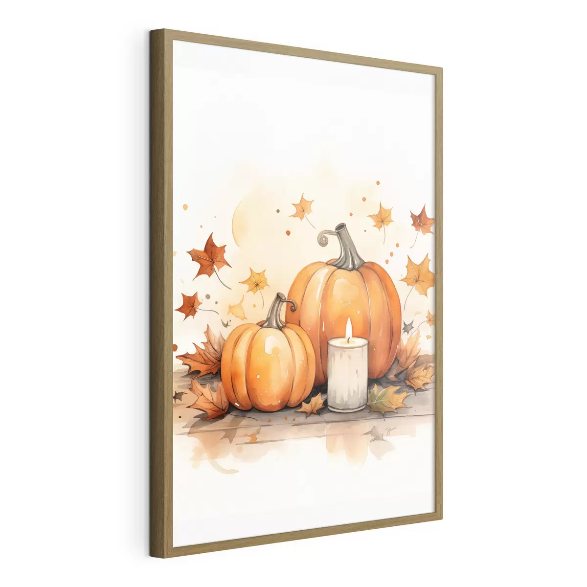 Poster Herfstcompositie, imitatie-aquarel f46770