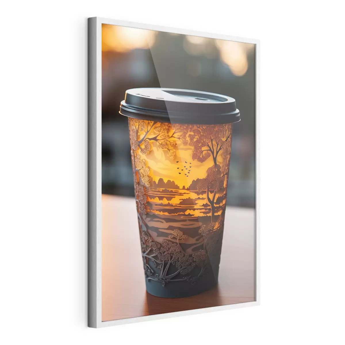 Poster Glas koffie met een natuurmotief f46776
