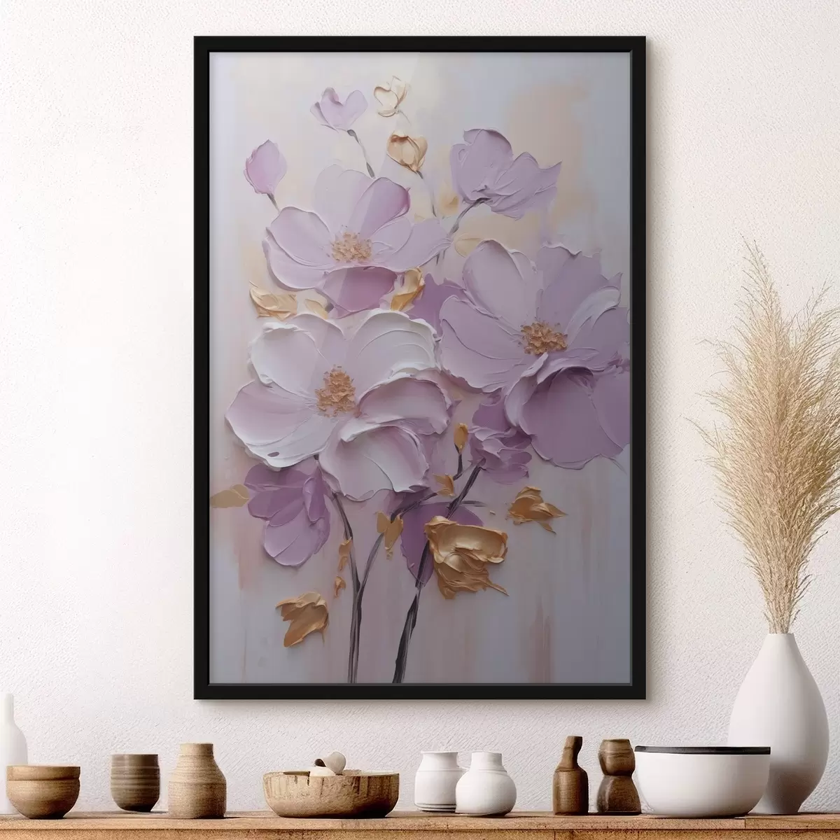 Poster Abstracte bloemen f46838