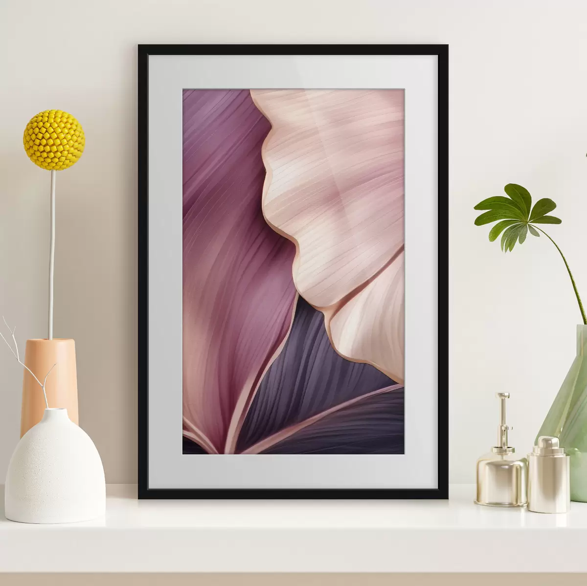 Poster Abstracte bladeren f46872