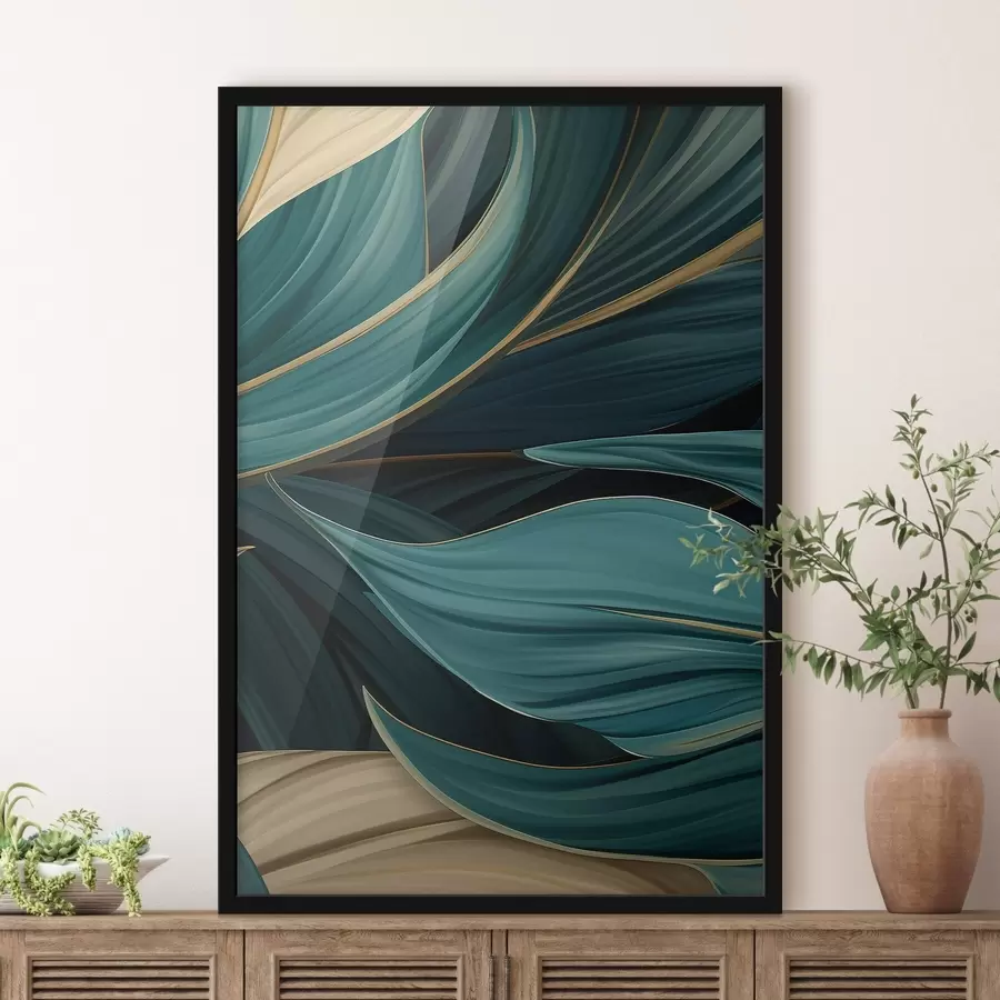 Fotobehang Groene abstracte bladeren f46879