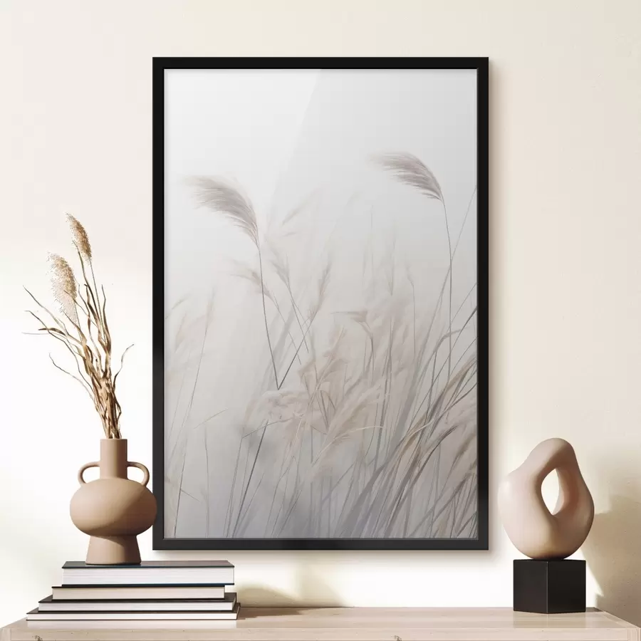 Fotobehang Delicate planten op een lichte achtergrond f46884
