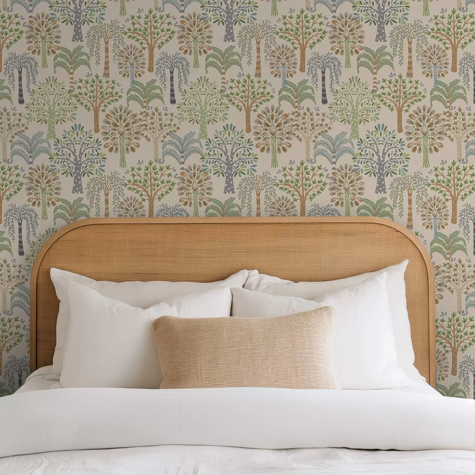 Fotobehang Sierbomen in een zacht, natuurlijk kleurenpalet a00960