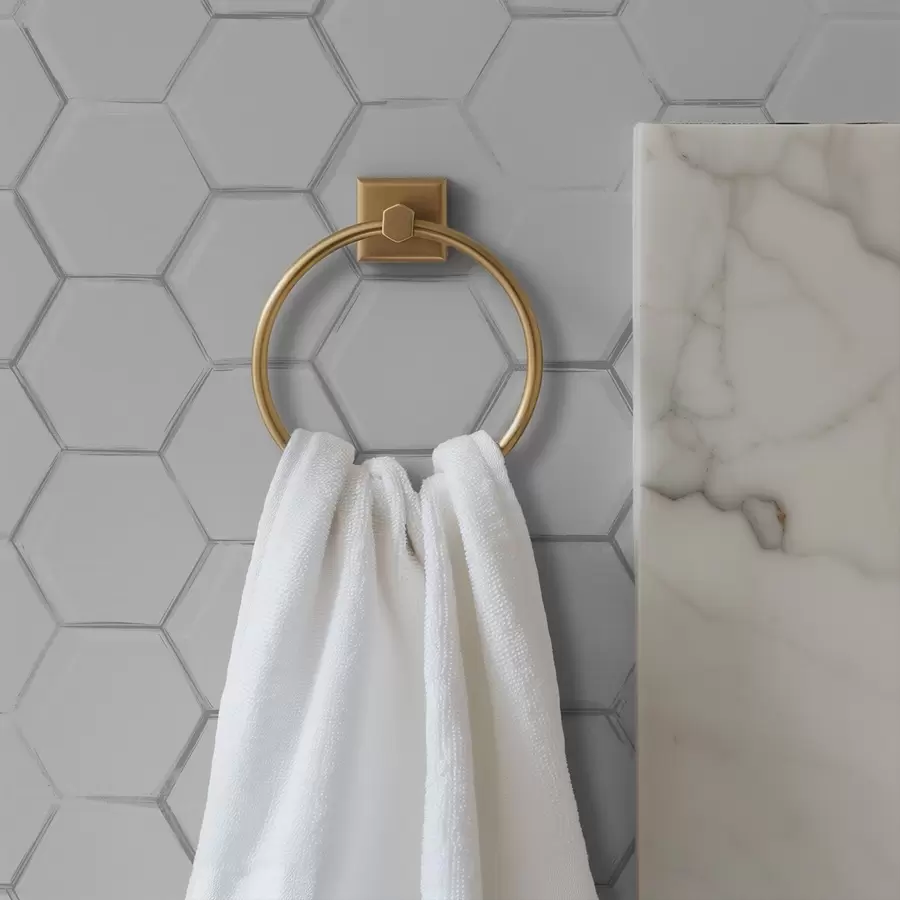 Fotobehang Witte driedimensionale zeshoeken op een gladde achtergrond a01059