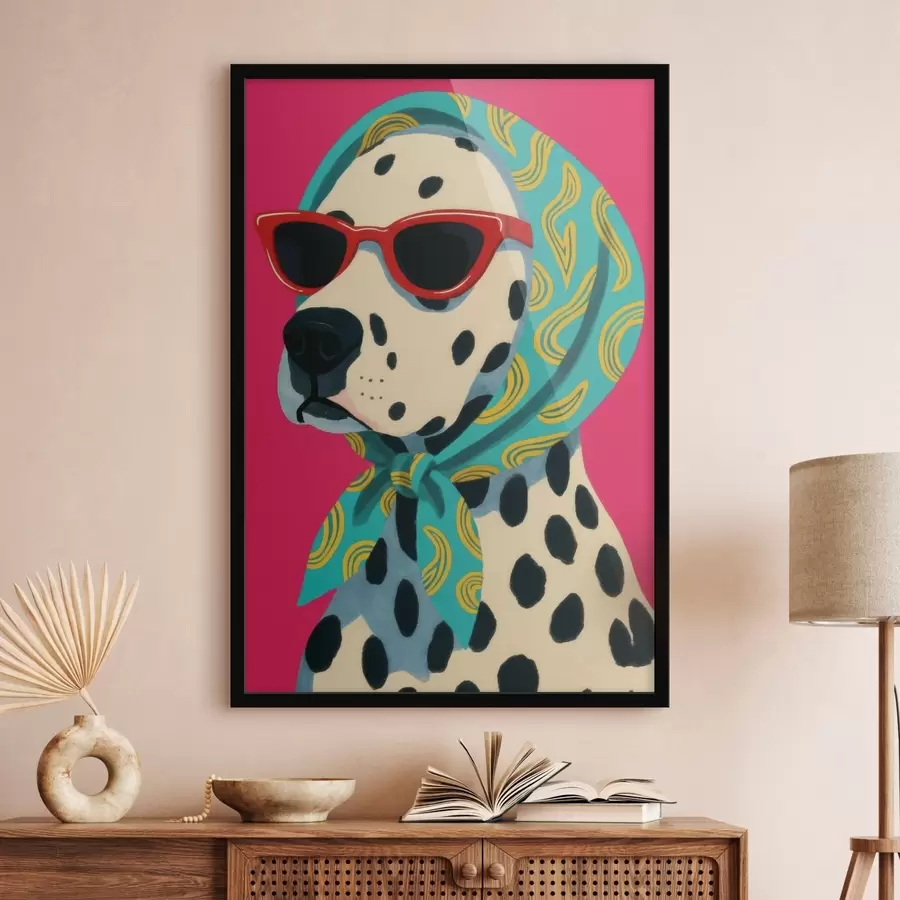 Fotobehang Hond met sjaal f46858