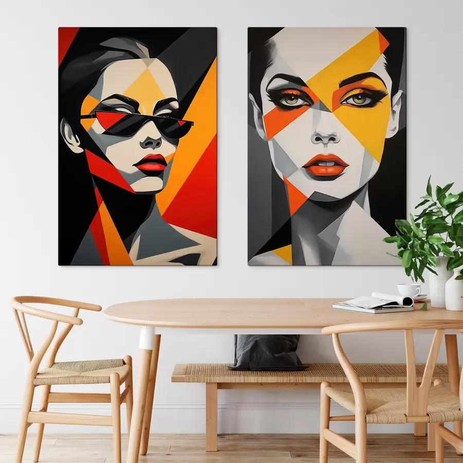  Schilderijen Abstracte portretten m01077