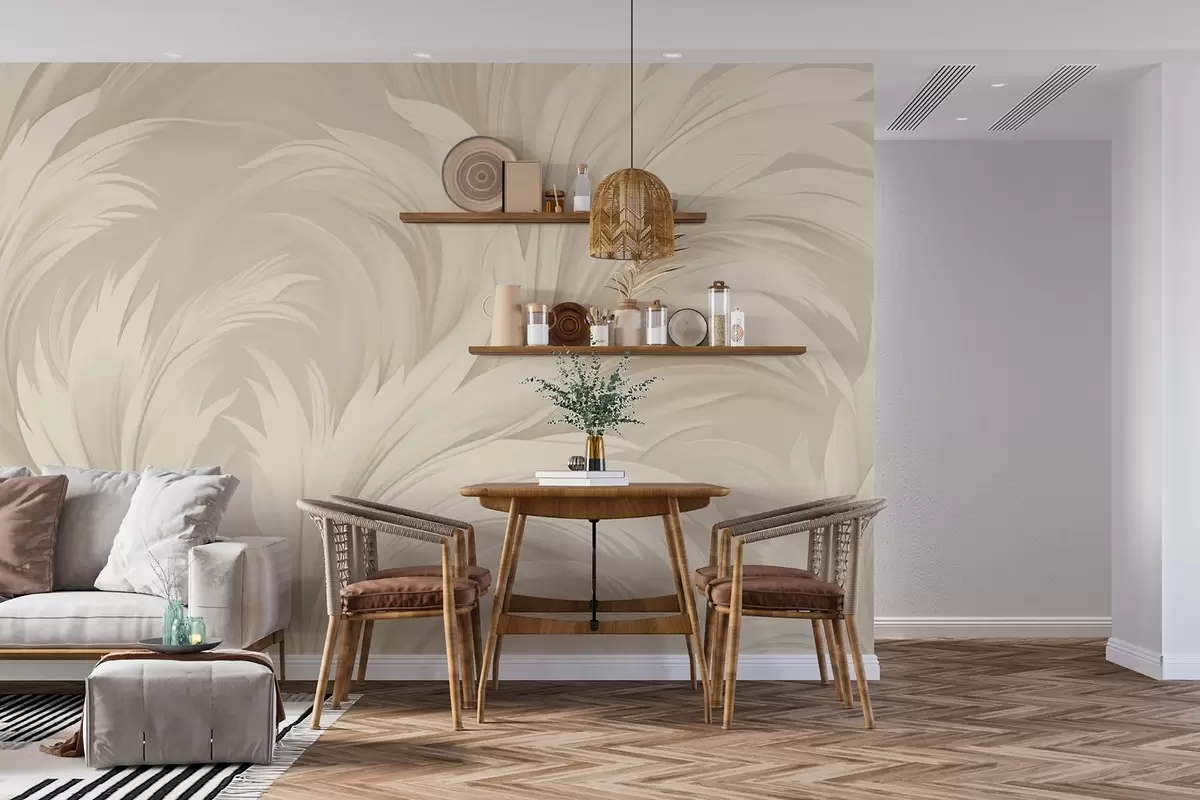 Fotobehang Abstracte bladeren w04987